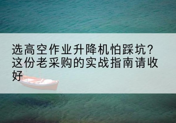 岱山高空作业升降机厂家推荐-选高空作业升降机怕踩坑？这份老采购的实战指南请收好